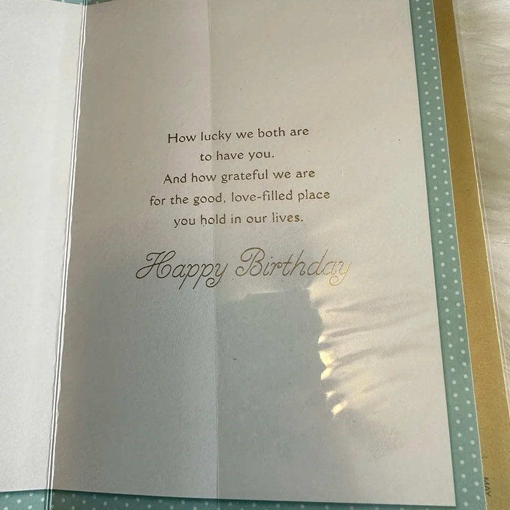 🩵5/$8 Elegant Birthday Card with Gold Accents